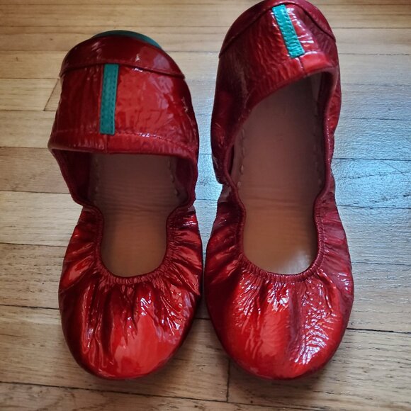 Tieks by Gavrieli Red Diamond Patent Ballet Flats Special Edition Womens size 11 - Picture 4 of 16